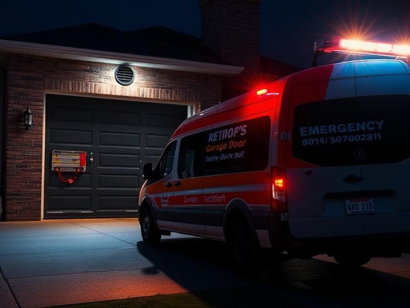 Emergency Service service - garage door technician at work